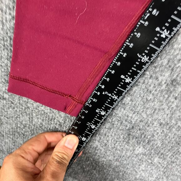 Lululemon Leggings Womens Small Burgundy High Rise Stretch Yoga Pants - Picture 3 of 8